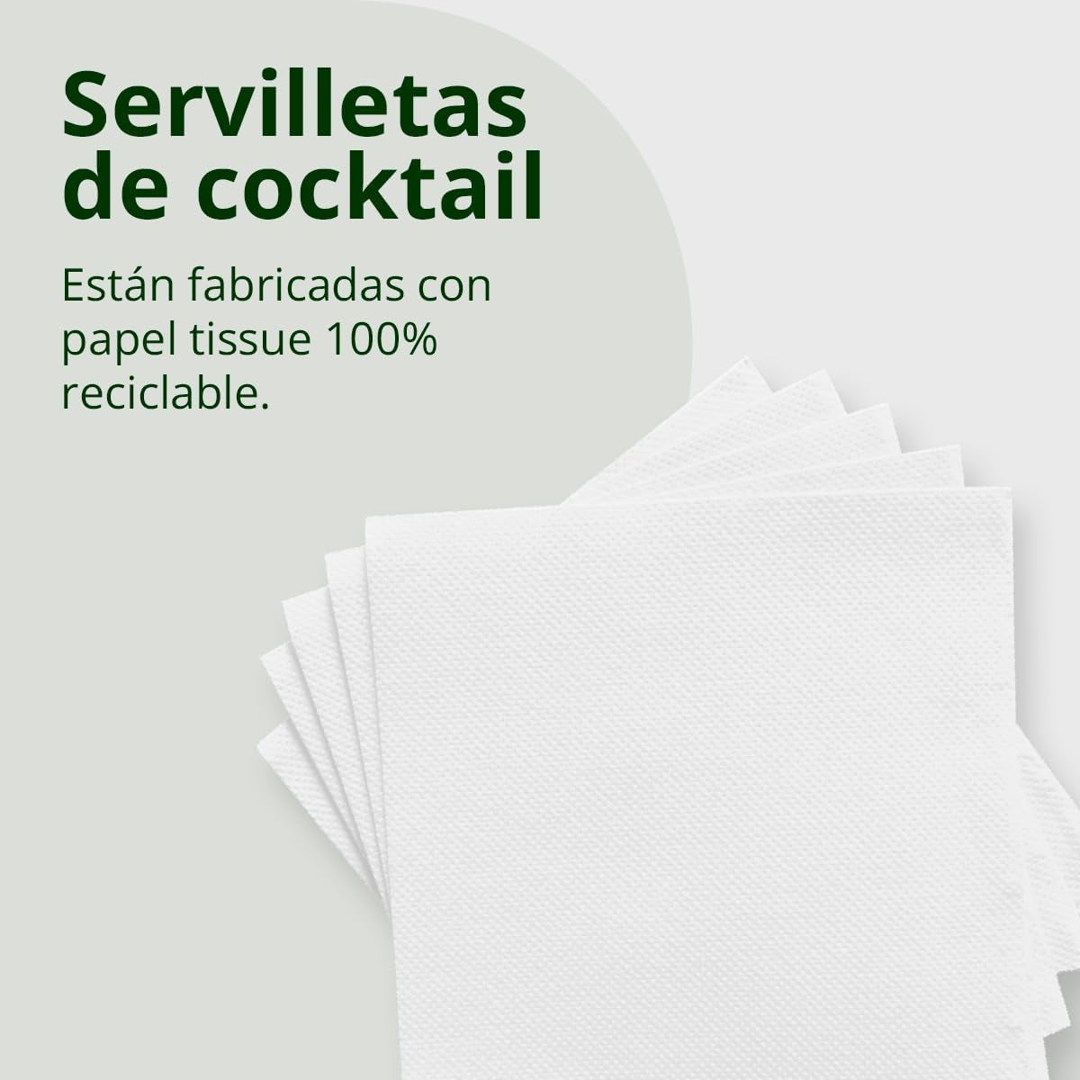 Balení 300 bílých koktejlových papírových ubrousků + držák na ubrousky z nerezové oceli Textura mikroteček Silný absorbent 10 x 10 cm složené dohromady