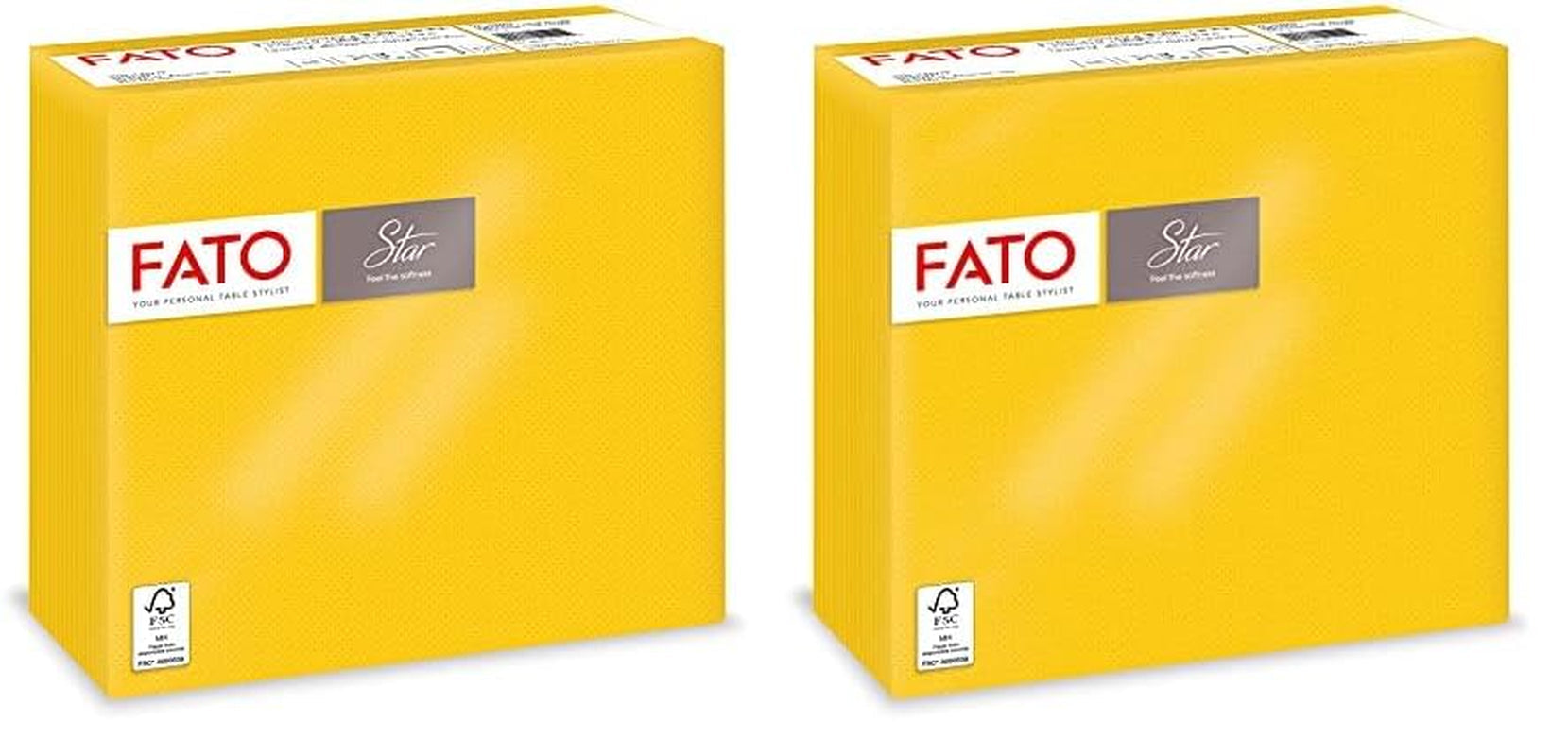 - Měkký a jemný jednorázový hedvábný papír, balení 40 kapesníčků, velikost 38X38 složený na 4, 2 vrstvy, žlutá barva, 100% čistá celulóza, certifikace FSC (2 balení)