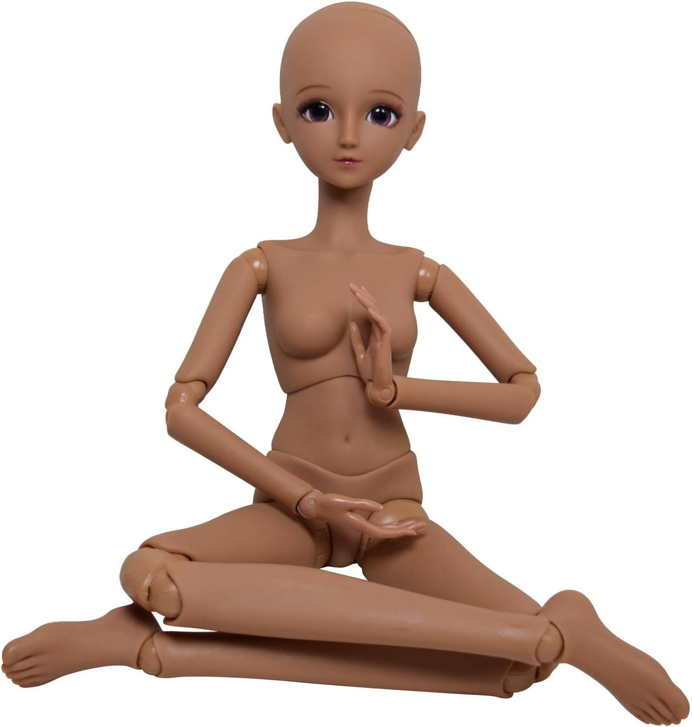 1/3 BJD panenka Černá Hnědá kůže Tělo panenky 60 cm 24palcový kulový kloub SD panenky Pohyblivé klouby PVC DIY (Alexia)