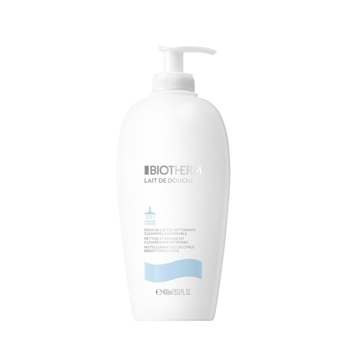 Biotherm, povzbuzující sprchové mléko pro intenzivní hydrataci a pocit hladkého těla, 400 ml Sprcha a koupel Naty Shop