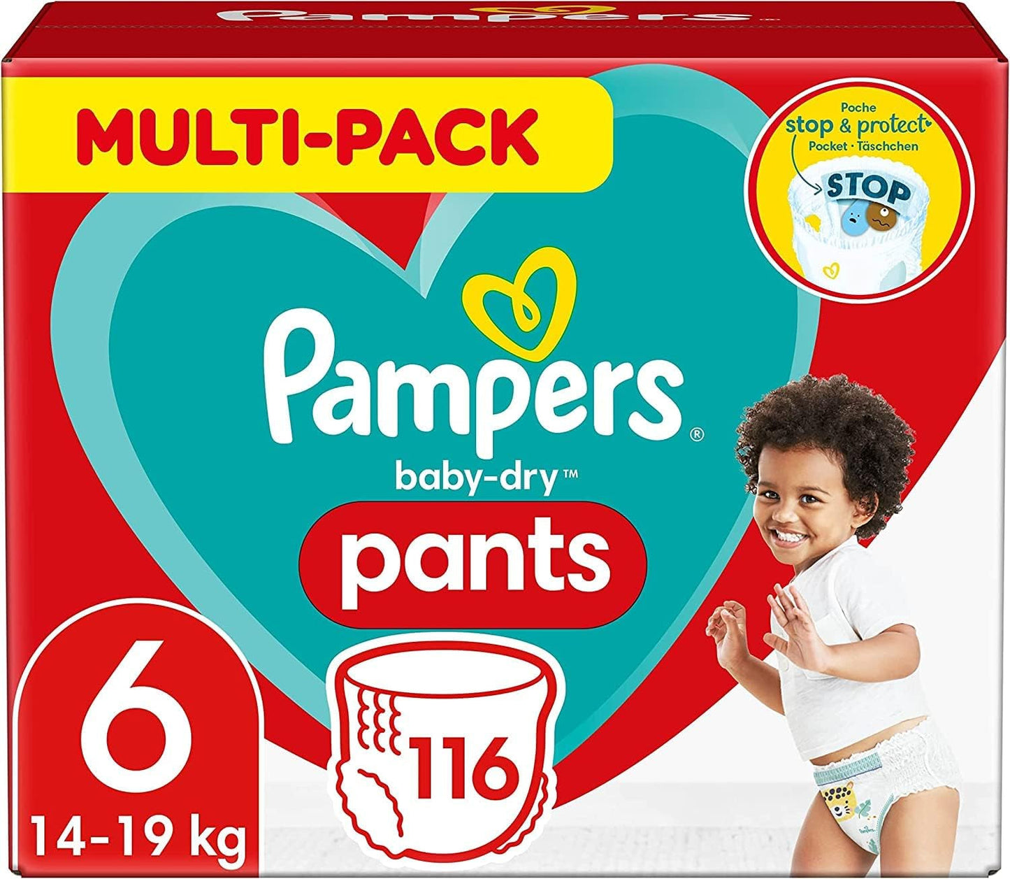 Pampers Baby-Dry Pants Größe 5, 160 Stück, 11kg-17kg, 360° auslaufsichere Vhodné pro den i noc