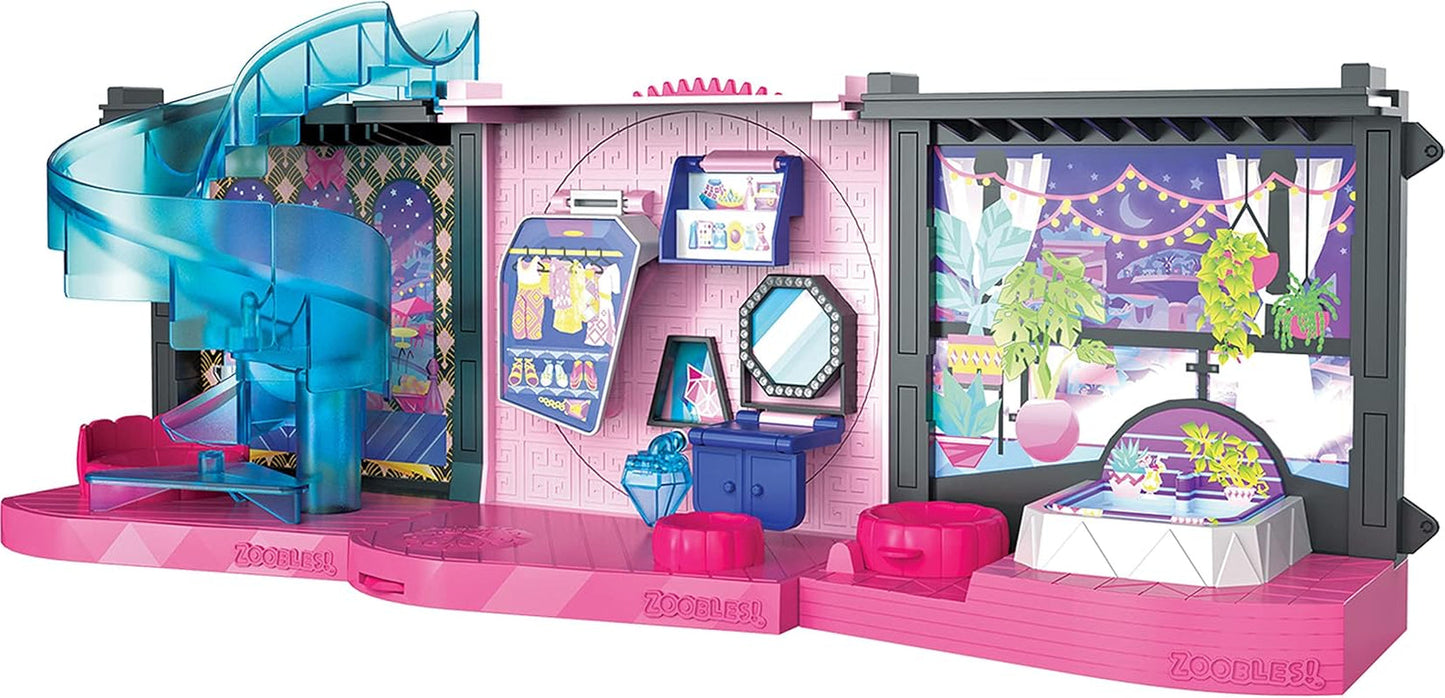 Zoobles Magic Mansion Transformovatelný 6pokojový dům snů, skluzavka a příslušenství