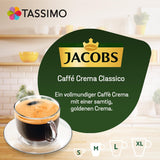 Tassimo Kapseln Jacobs Caffè Crema Classico, 5 x 16 polštářků, 80 kávových kapslí