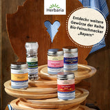Herbaria Obazd is! bio 90g M-Dose – Bio-Gewürzmischung bayerischen Biergartenklassiker Obazda – für Brotaufstriche, Käsegerichte, Käsefondue – Raclette Gewürz - in nachhaltiger Aromaschutz-Dose