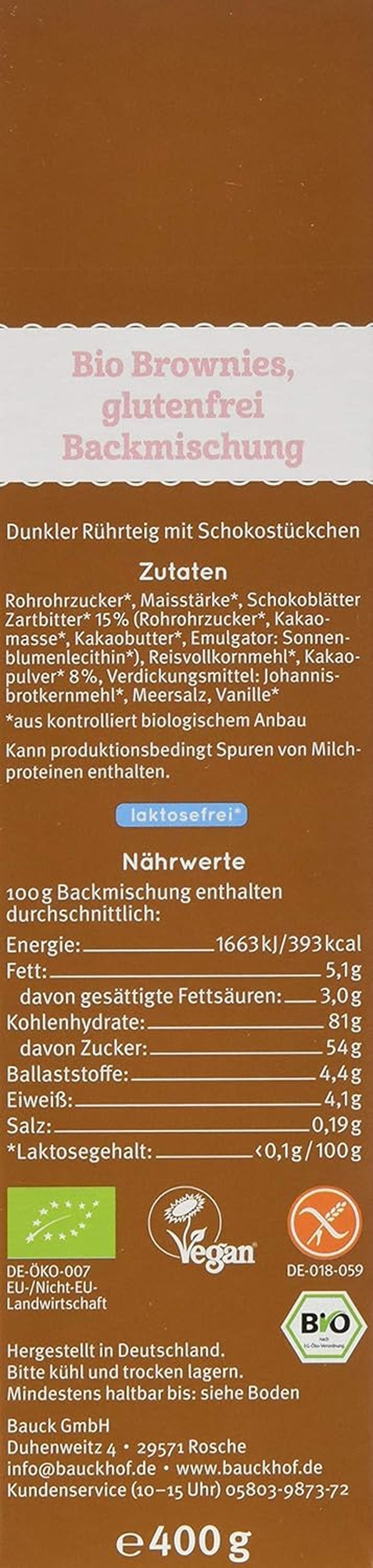 Brownies bez lepku, 3 Err Pack (3 X 400 G) – Bio Naty Shop