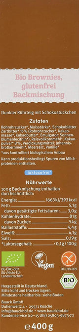 Brownies bez lepku, 3 Err Pack (3 X 400 G) – Bio Naty Shop