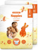 Ultra suché plenky Amazon, velikost 1 (2–5 kg) – měsíční krabička, bílá, počet 96 (2 balení po 48) (dříve značka Mama Bear, identický produkt)