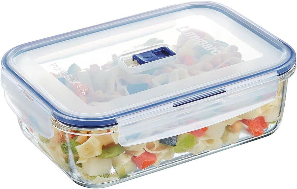 Obdélníkové hermetické nádoby Pure Box Active - 197cl Bicolor Skladovací boxy na potraviny Naty Shop