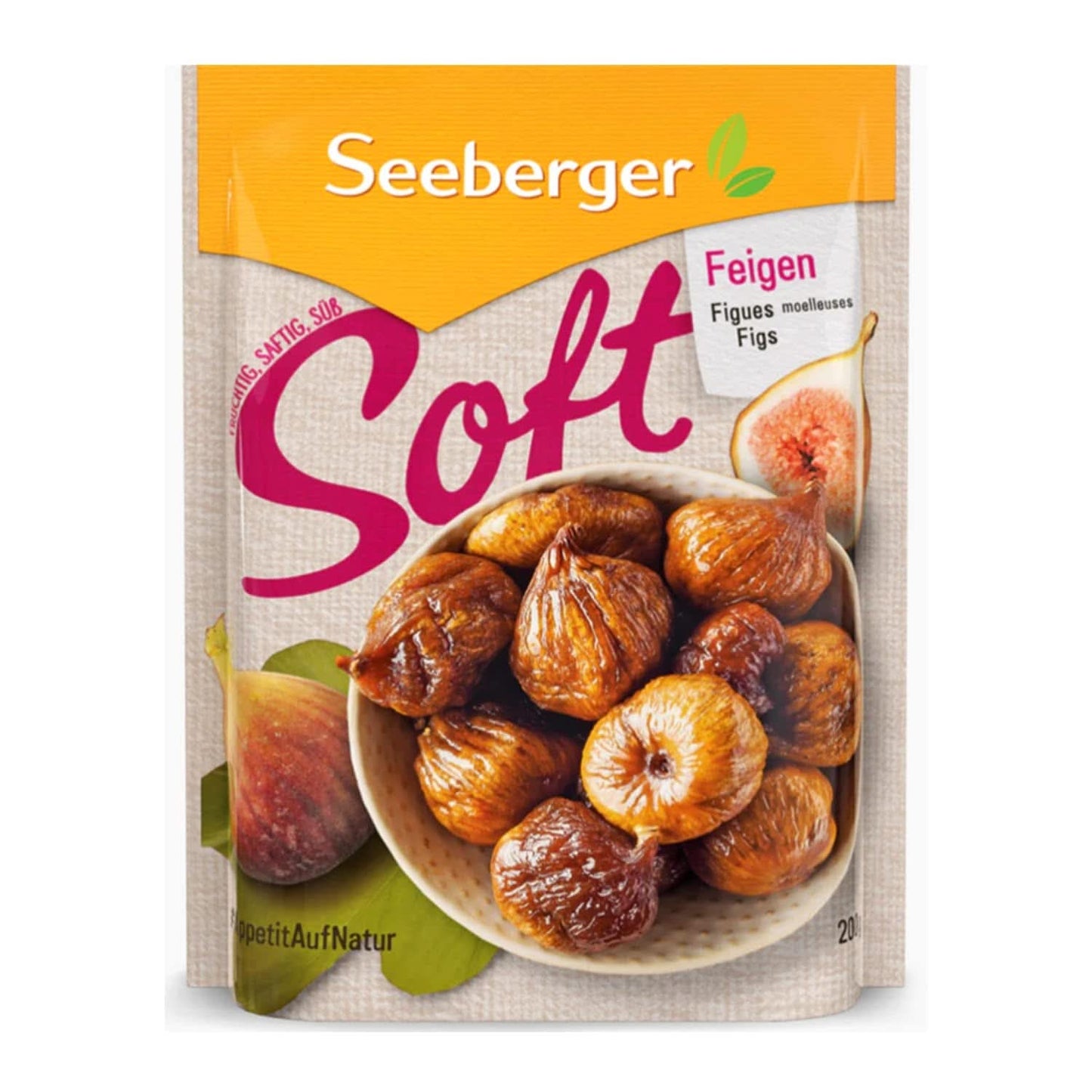 Seeberger měkké, medově sladké kamenné fíky s dužninou - pro gurmány, kteří si uvědomují výživu, 13 x 200 gramů Naty Shop Dehydratované produkty