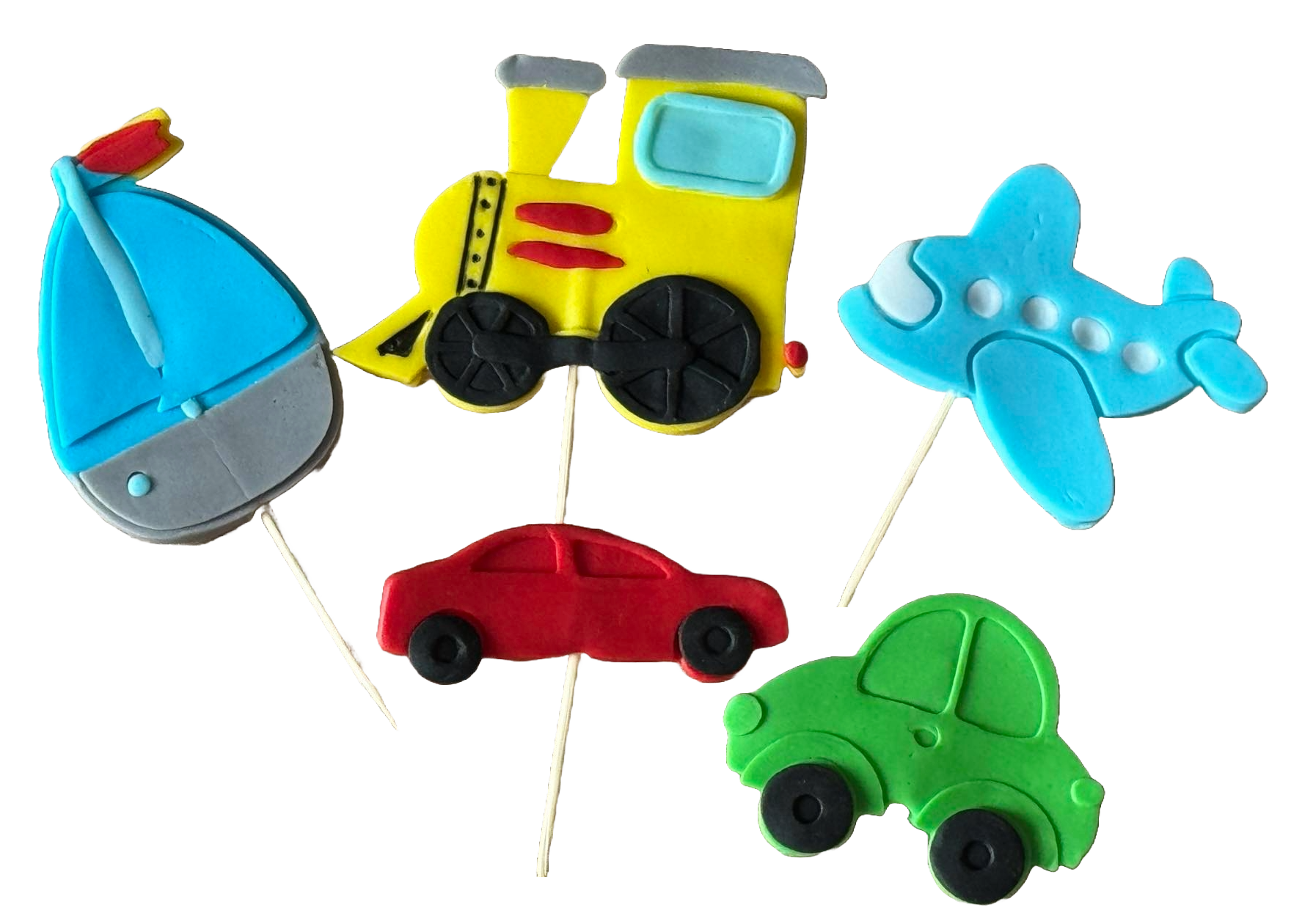 Sada 5 jedlých cukrových dekorací, Cars Sugar Paste Decorations Nati Shop
