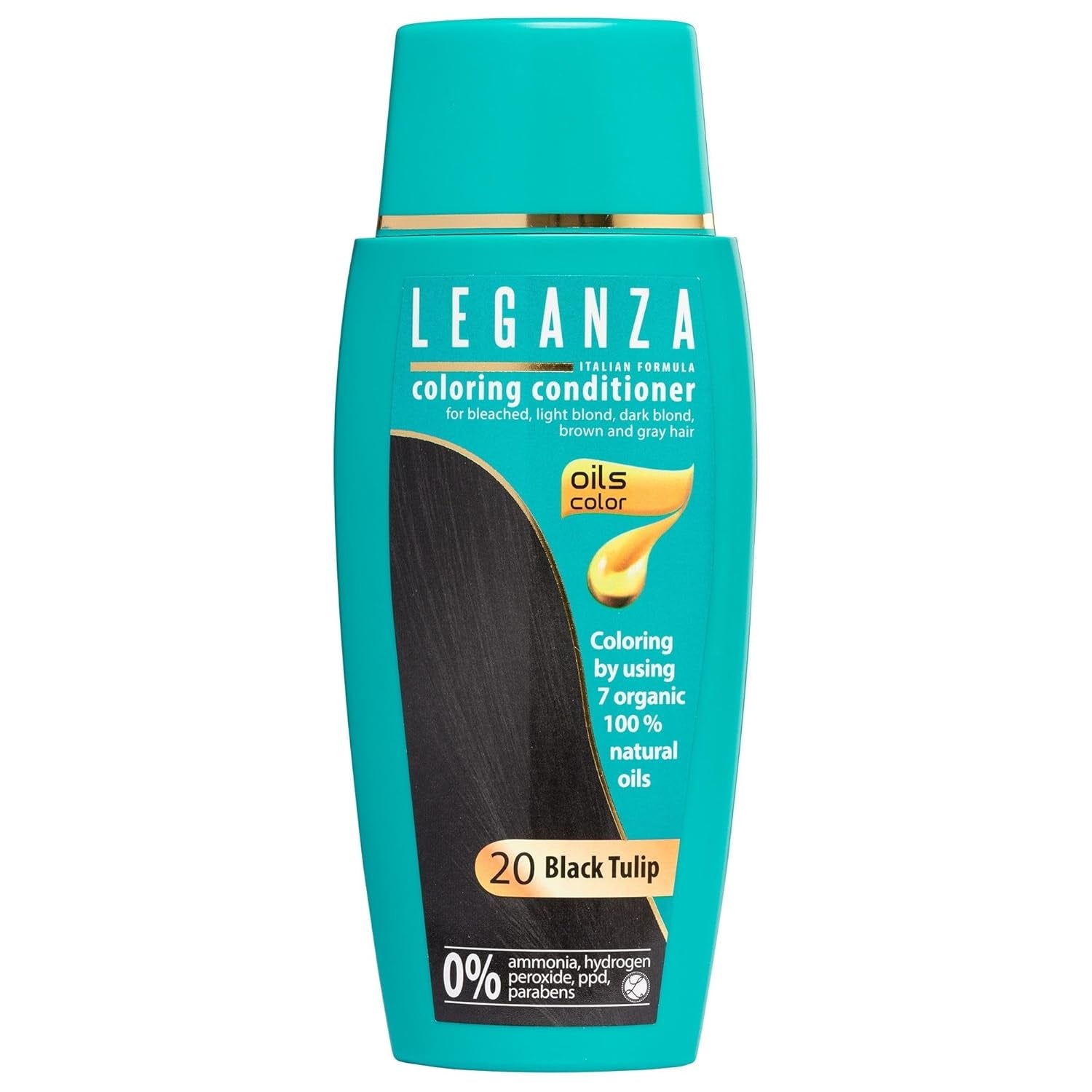 Leganza Natural Balm Hair Dye Color 71 Café Latte | Barva na vlasy bez amoniaku | Obohaceno o 7 přírodních olejů | 150 ml Barva na vlasy Naty Shop 20 Black tulipán
