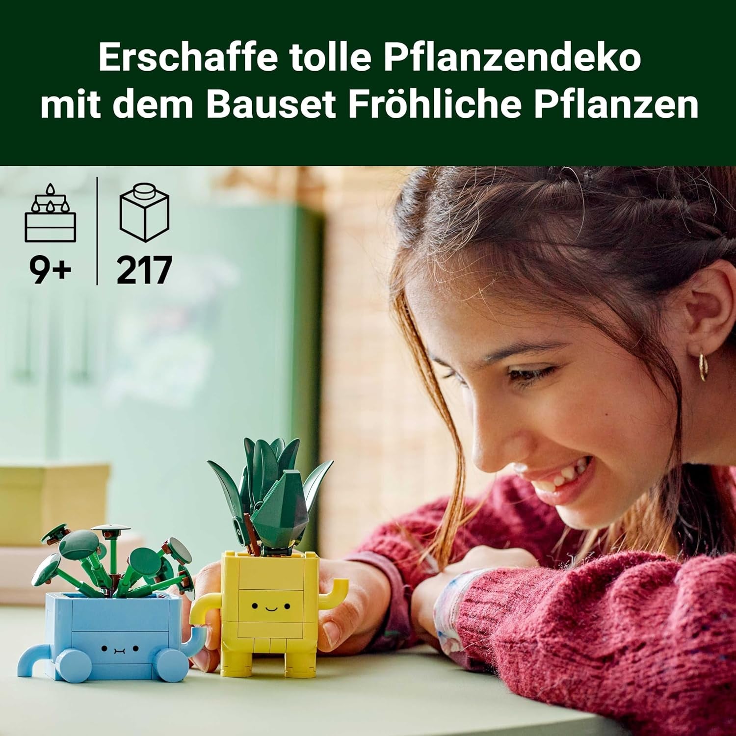 LEGO Botanicals Happy Plants - DIY sada pro děti se 2 umělými květinami a 2 barevnými květináči s kreslenými obličeji - Tip na dárek pro dívky od 9 let - 10349 Besuche stavebnice v LEGO-Store