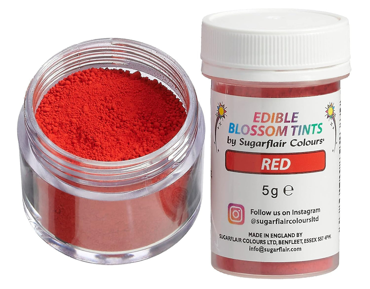 Sugarflair Blossom Tint Dust Red - Potravinářské barvivo v prášku na ozdoby dortů, fondant, polevu, čokoládu, máslový krém, makronky a další - 5G