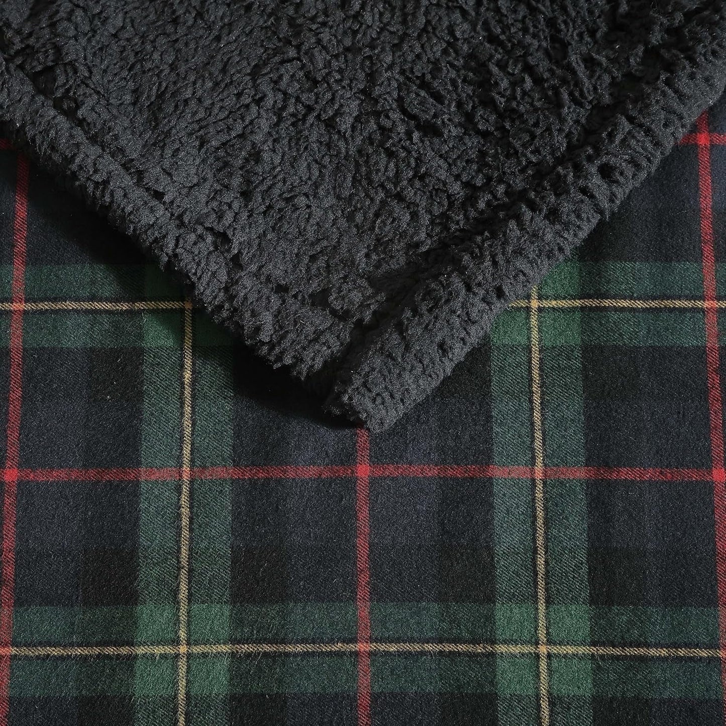 Deka Eddie Bauer, Bavlněný flanel, Domácí dekorace, Oboustranné, Povlečení Sherpa, Pine Check, Throw Deky & Deky Naty Shop