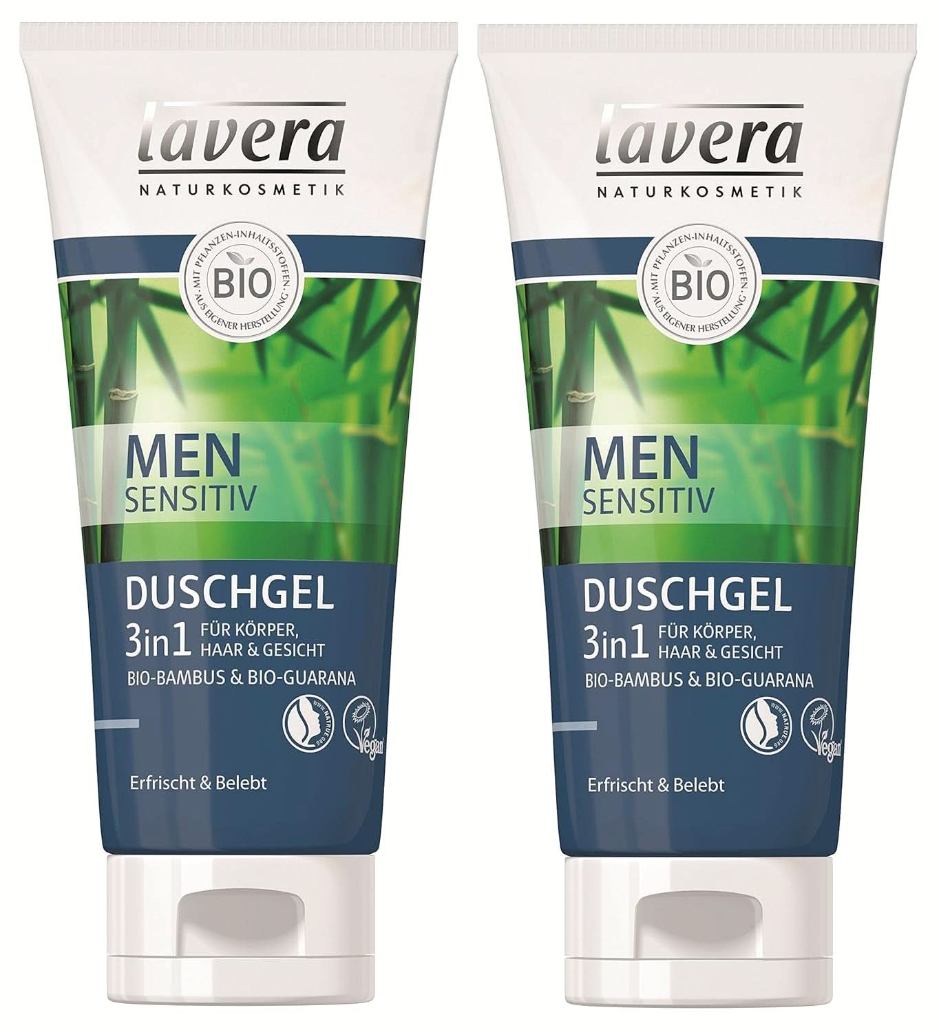 Lavera, Sprchový gel s bio bambusem a guaranou, 3v1, na pokožku, vlasy a obličej, 200 ml Sprcha a koupel Naty Shop 2