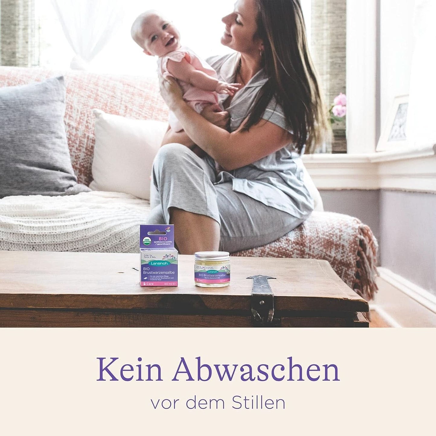 Lansinoh BIO Brustwarzensalbe, 60 ml - Natürliche Pflege Empfindlicher Brustwarzen Und Trockener Haut - Klimaneutral Příslušenství Jídlo a kojení Baby Naty Shop