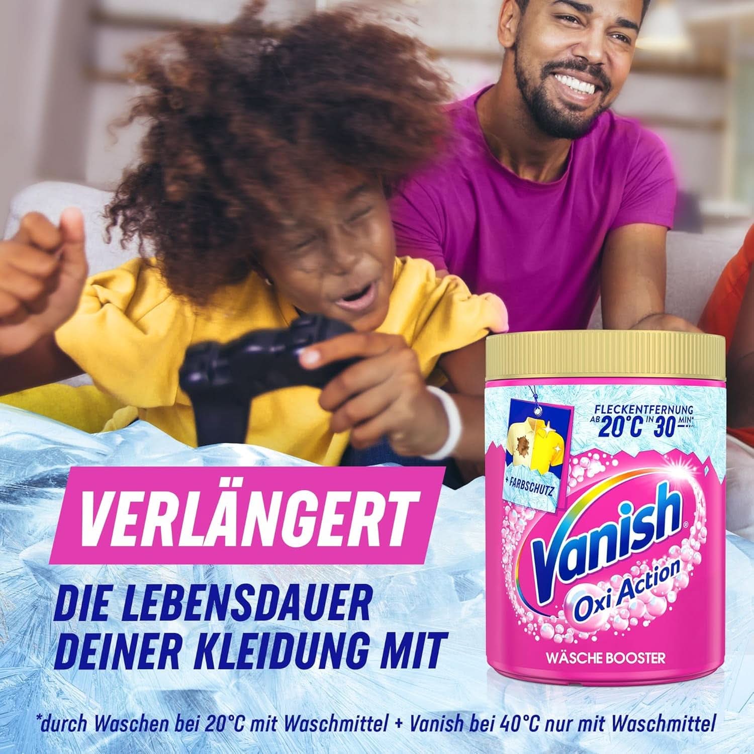Vanish Oxi Action Powder Pink - 1,125 Kg - prášek na odstranění skvrn a zlepšení prádla bez chlóru - na barevné prádlo Prací prostředky Naty Shop