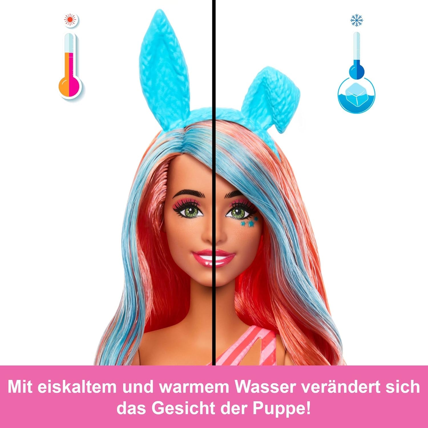 Panenka Barbie Pop Reveal a příslušenství Set Shakes Series Roztomilé vonící kotě Módní panenka a mazlíček s 8 překvapeními včetně změny barvy JCN87