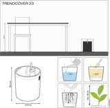 LECHUZA TRENDCOVER 23 Přírodní tmavý korek 14181
