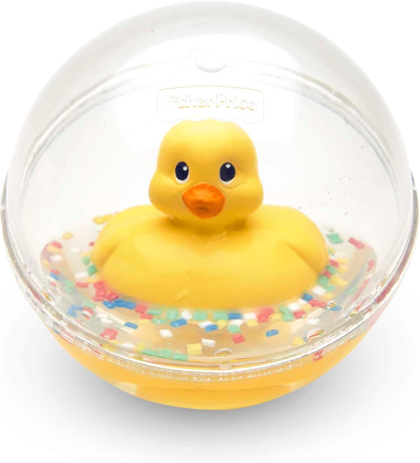 Fisher-Price WaterMates Ducky Ball, Funny Duck in Confetti Ball, Baby Toy, Play Ball, Hračka do vany, Od 3 měsíců, 75676 Baby Toys Naty Shop Duck Ball