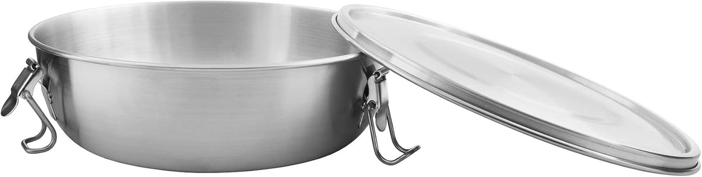 Tatonka miska na jídlo - Nerezová dóza na jídlo / miska - s víkem, upevňovacími sponami a měřítkem objemu - 0,5 l / 0,75 l / 1 l Objem boxů na potraviny Naty Shop 1,0 litru