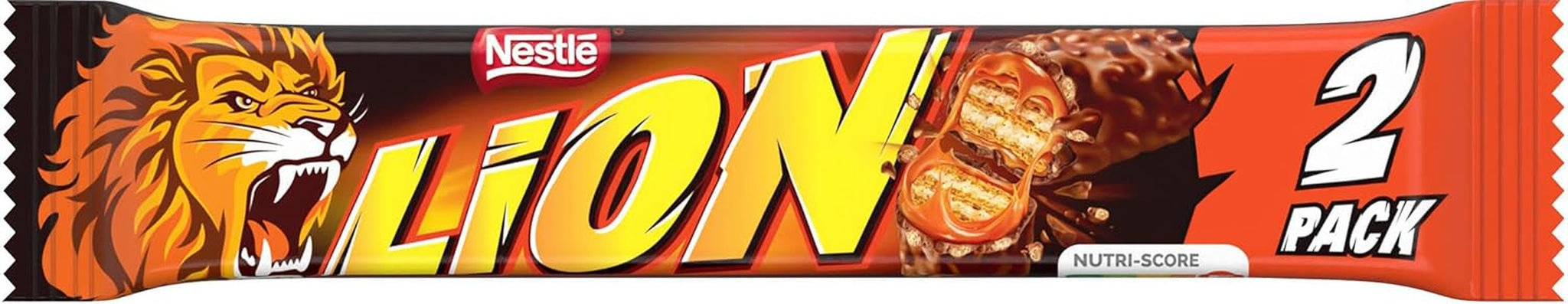Čokoládová tyčinka Nestlé LION s karamelem, křupavou svačinkou, křupavou čokoládou a křupavými chipsy, karamelová náplň, speciální zážitek z jídla, vícenásobné balení, 28 balení (každé 2 x 30 g)