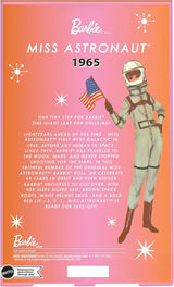 Sběratelská panenka Mattel Barbie Miss Astronaut se stříbrným oblekem, vesmírnými botami a helmou, Vintage reprodukce originálu z roku 1965, panenky JBJ48 Naty Shop