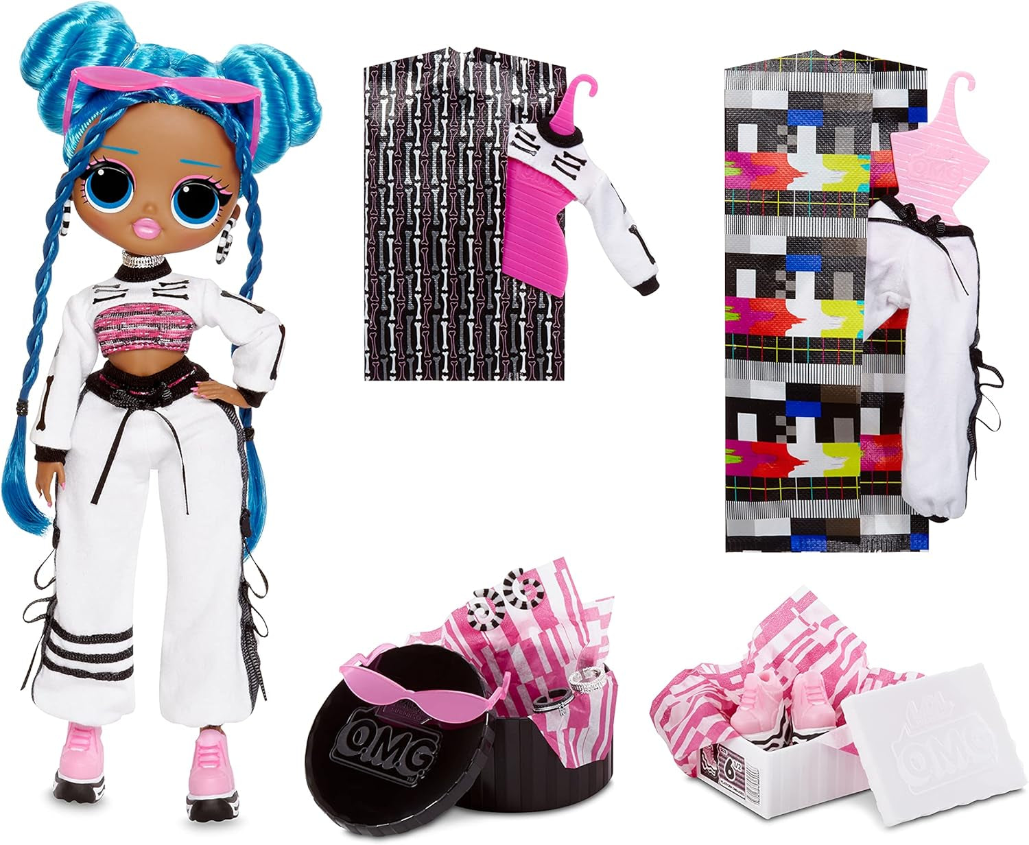 LOL Surprise OMG Fashion Doll 2er-Pack ROLLER CHICK & CHILLAX - Exklusive Puppen mit 40 Überraschungen inkl. Outfity a doplňky - 2-v-1 Verpackungs-Spielset - Serie 3 - Für Kinder ab 4 Jahren