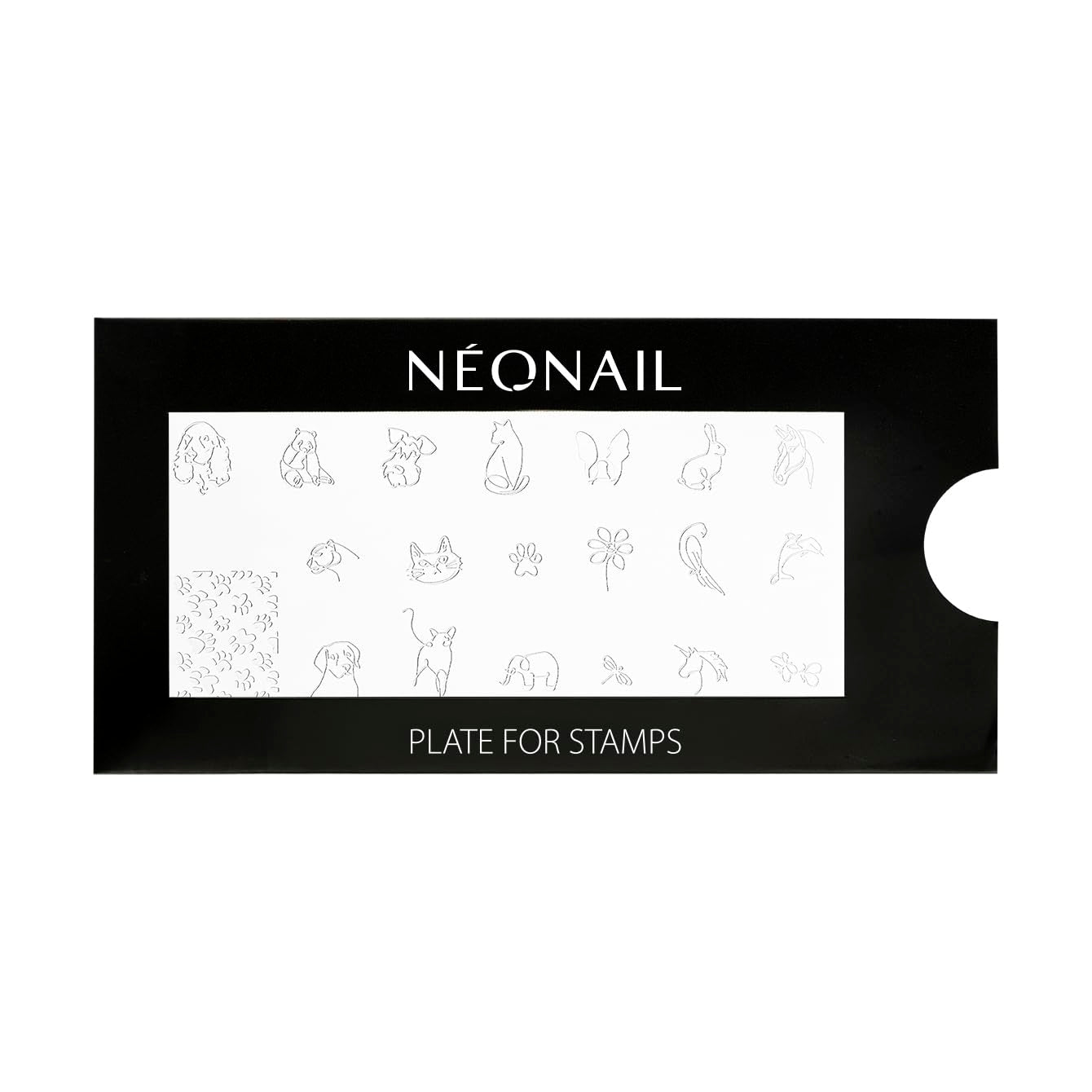 NÉONAIL Nagel Stempel Mit Schaber - Nägel Selber Machen - Razítko na nehty - Nageldesign Für Nagel Schablone - Francouzské nehty Stempel - Silikon Nagelstempel