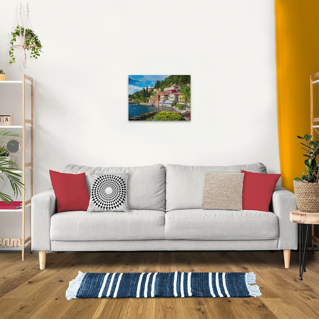 Ravensburger Puzzle 12000201 - Jezero Como, Itálie - 500dílné puzzle pro dospělé a děti od 10 let, puzzle na šířku s italskými motivy Puzzle Naty Shop