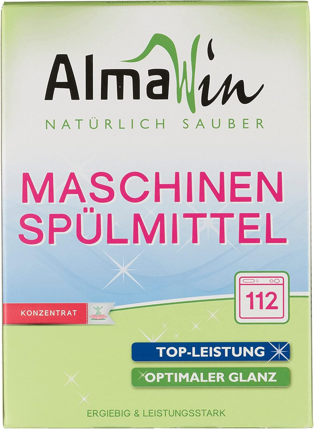 Almawin eco, prášek na nádobí 2,8 kg, 112 mytí, lze dávkovat na různé množství nádobí Naty Shop