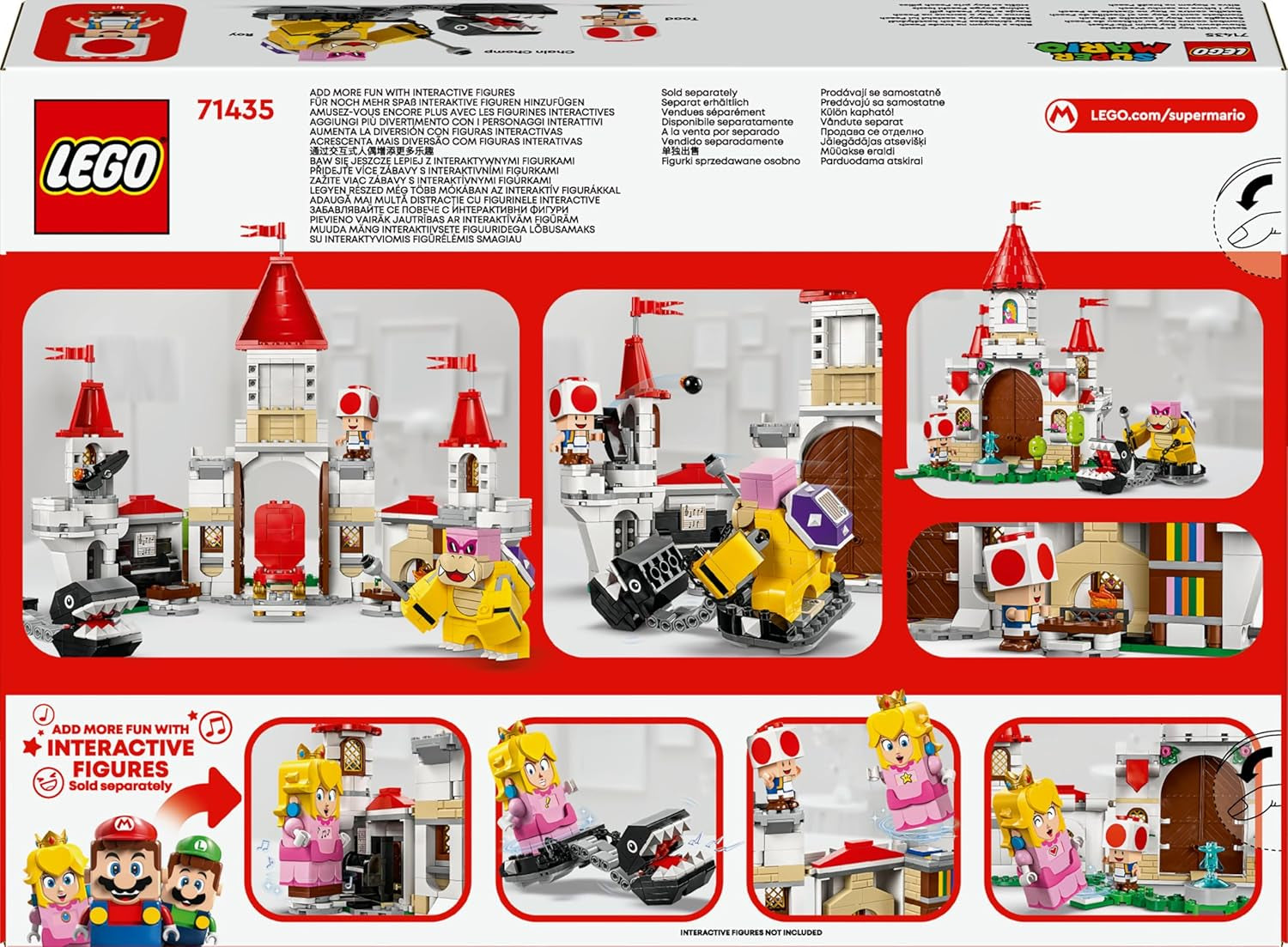 LEGO Super Mario Roy's Battle at the Mushroom Palace Dobrodružná sada s postavami Nintendo Dárek pro dívky, chlapce a hráče 7 let staré 71435 Stavebnice Besuche den LEGO-Store