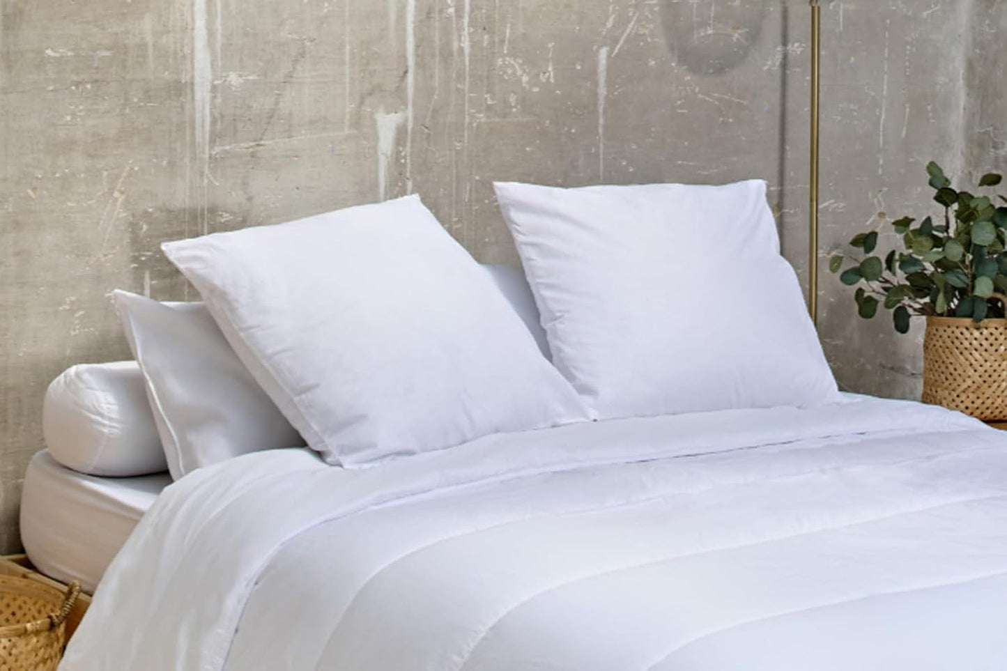 Bleu Câlin Home Collection Sada 4 polštářů Cliniguard Anti-Mite White 60X60 Cm Standardní polštáře Naty Shop