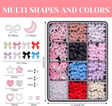 500 ks 3D Nägel Charm Schleifen Charms Nägel Nail Art Charms Schleife Nagel Charms Nägel Nail Art Schleifen Nageldekorationen Mit Aufnahmewerkzeug Für Frauen Und Mädchen Nagel-Diy-Zubehör