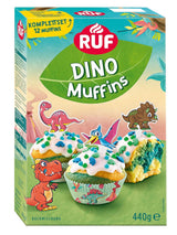 RUF Dinolino Cake, Tricolor plechový dort s příchutí citronu, 850 gramů Sprinkles Naty Shop Dinomuffins