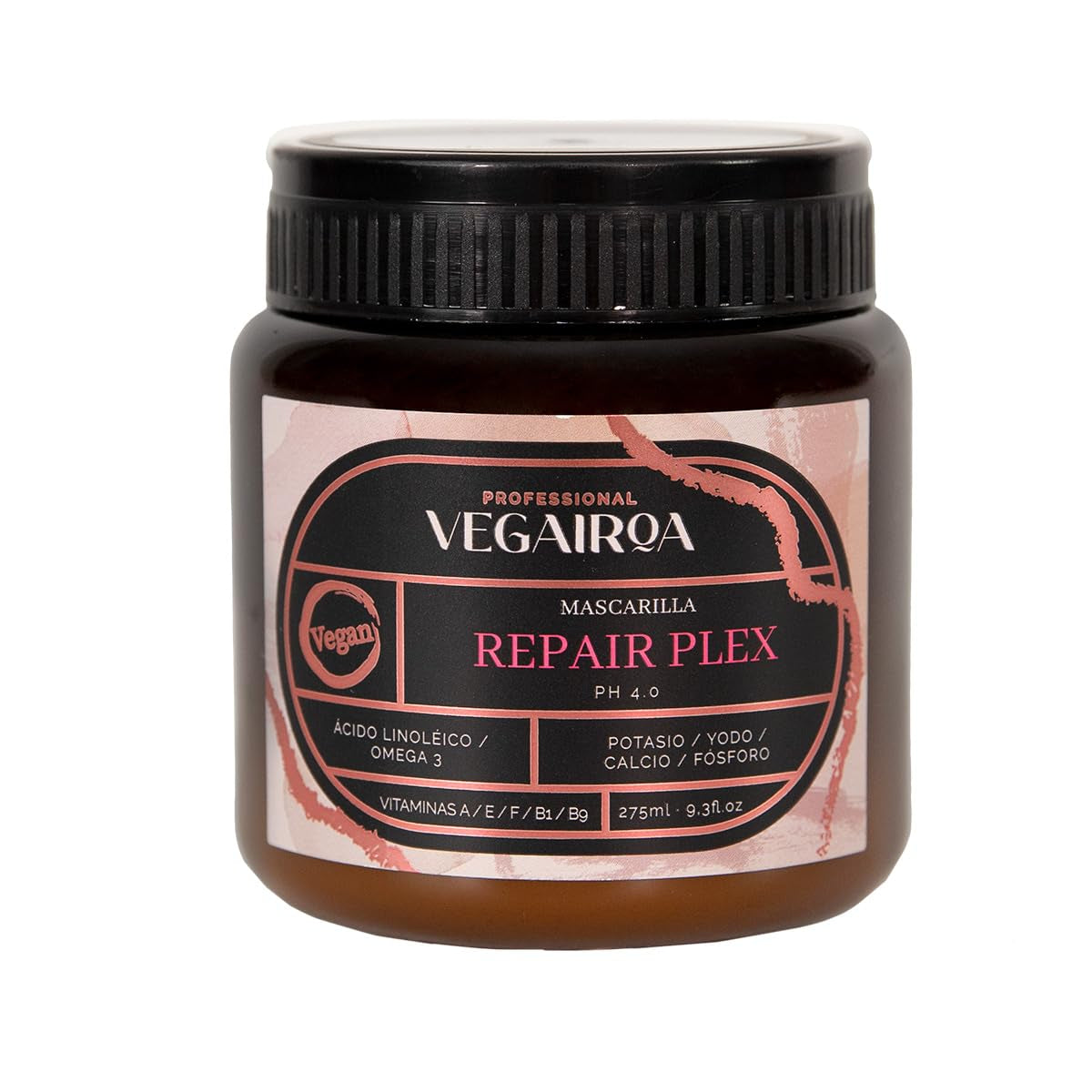 VEGAIROA - Repair Plex Mask - Extreme Repair Mask - Hydratační a vyživující - Bez krepatění - Pro chemicky ošetřené vlasy - Profesionální veganský kadeřnický produkt - 300 g Naty Shop Hair Mask Výchozí název