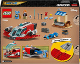 LEGO Star Wars: The Adventures of the Young Jedi Crimson Firehawk, Dětská startovací sada se sestavitelnou vesmírnou lodí, Speederem a 3 figurkami, Dárek pro chlapce a dívky 4 roky staré 75384 Stavebnice Besuche den LEGO-Store