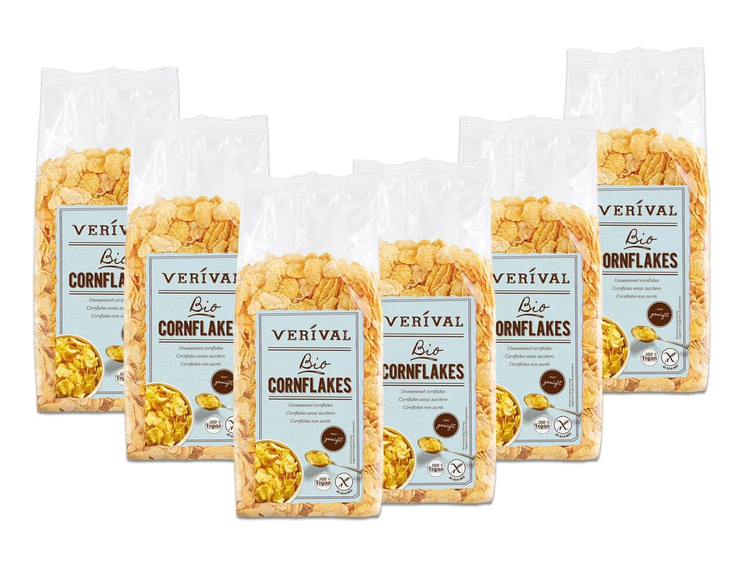 Verival Cornflakes neslazené, balení 6 x 250 gramů Cereale Naty Shop