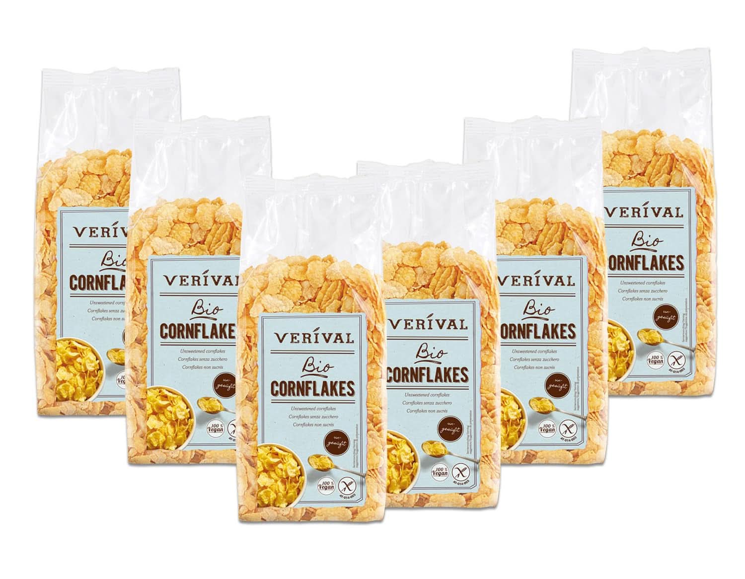 Verival Cornflakes neslazené, balení 6 x 250 gramů Cereale Naty Shop
