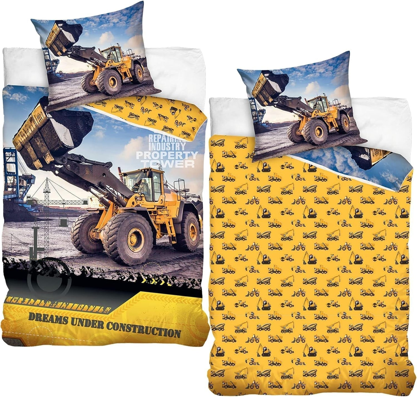 Povlečení pro děti, bagr, bavlna Povlečení - dětské Naty Shop