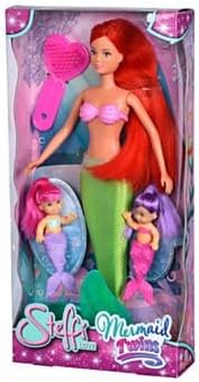 Simba 105734162001 105734162 - Steffi Love The Twin Mermaids / dvě varianty / Steffi jako mořská panna / se dvěma mořskými miminky / módní panenka / 29 cm, pro děti od 3 let