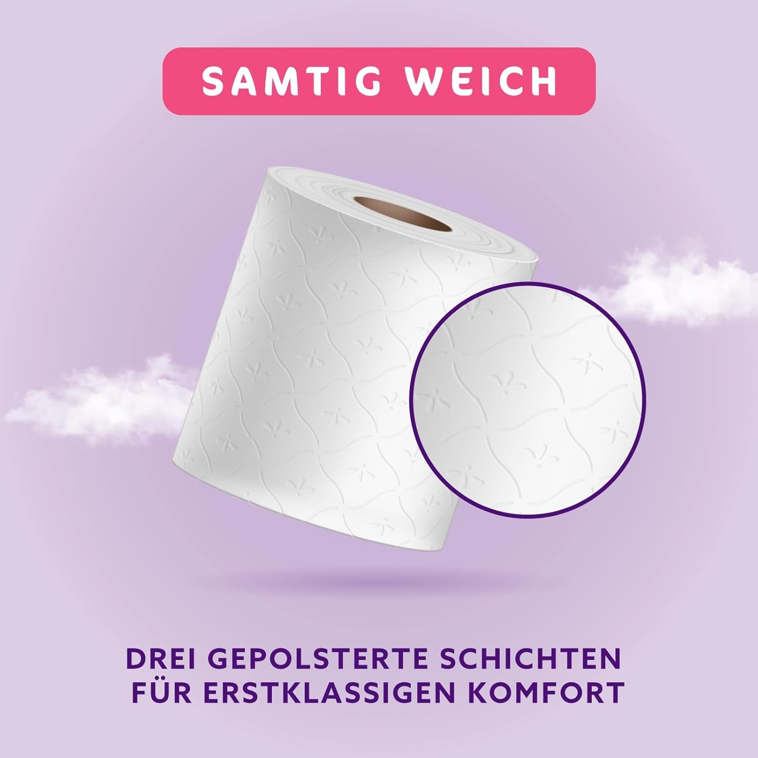 Toaletní papír Amazon, 3vrstvý prošívaný, sametově měkký, 36 rolí (9 rolí, balení po 4), 200 listů na roli, certifikováno Fsc
