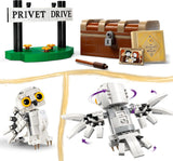 LEGO Harry Potter Hedwig in Privet Drive 4 Dětská sada sova, sestavitelná figurka zvířete s bradavickým kufrem, malý dárek pro kluky, dívky a všechny fanoušky od 7 let 76425 Stavebnice Besuche den LEGO-Store