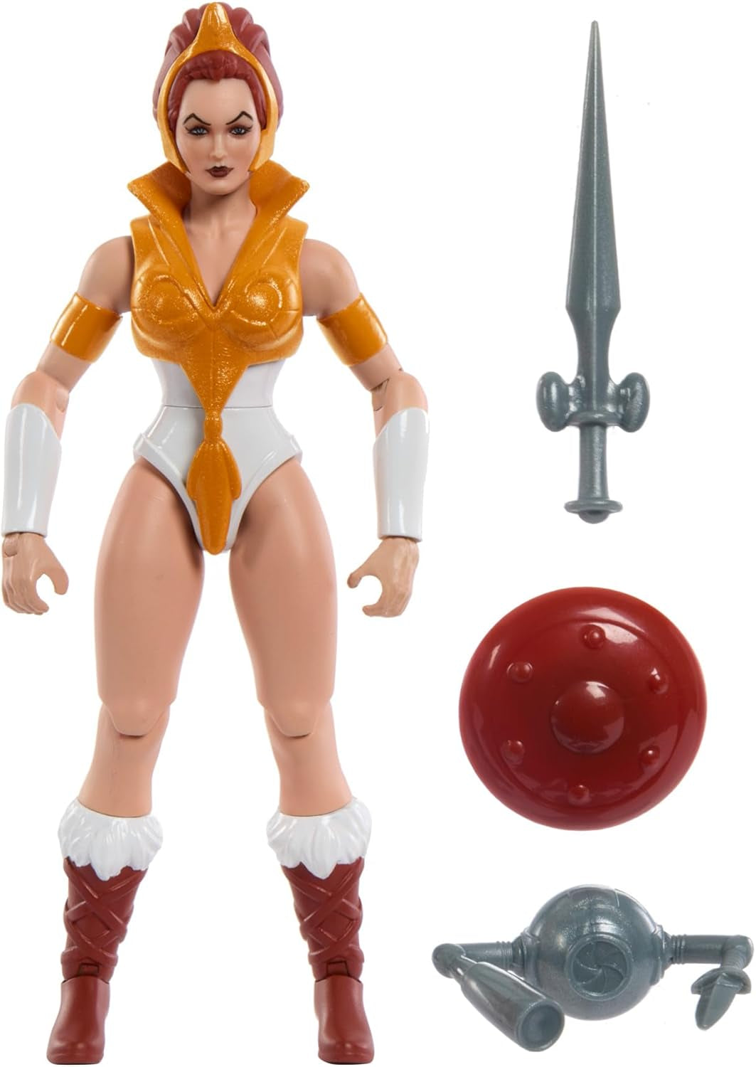 Masters of the Universe Origins Toy Cartoon Teela Akční figurka Přibližně 14 cm vysoká Motu Heroine Příslušenství a Mini Comic Akční figurky HYD27 Naty Shop Výchozí název