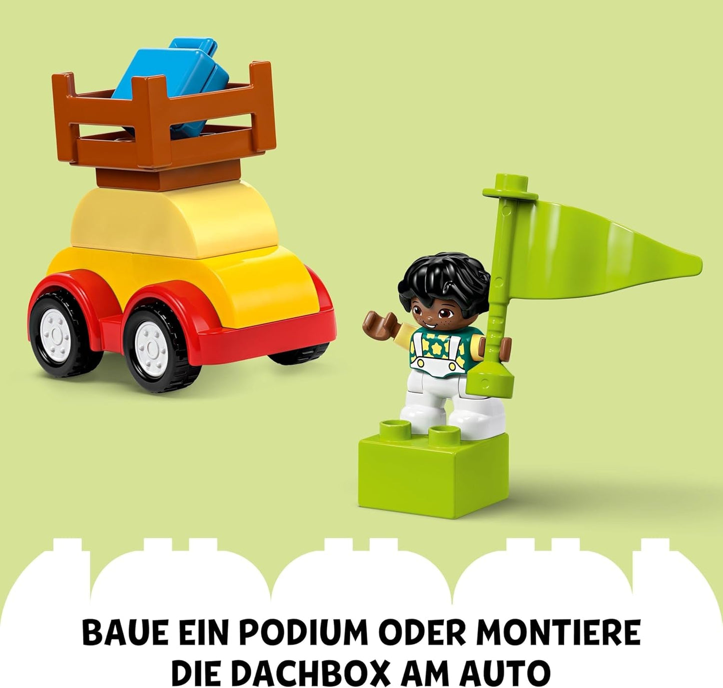 LEGO DUPLO Classic Stavebnice Auta a náklaďáky, Hrací sada s vozidly pro děti od 1,5 roku, Kreativní výuková hračka, Auto a závodní sada 10439 Stavebnic Besuche den LEGO-Store