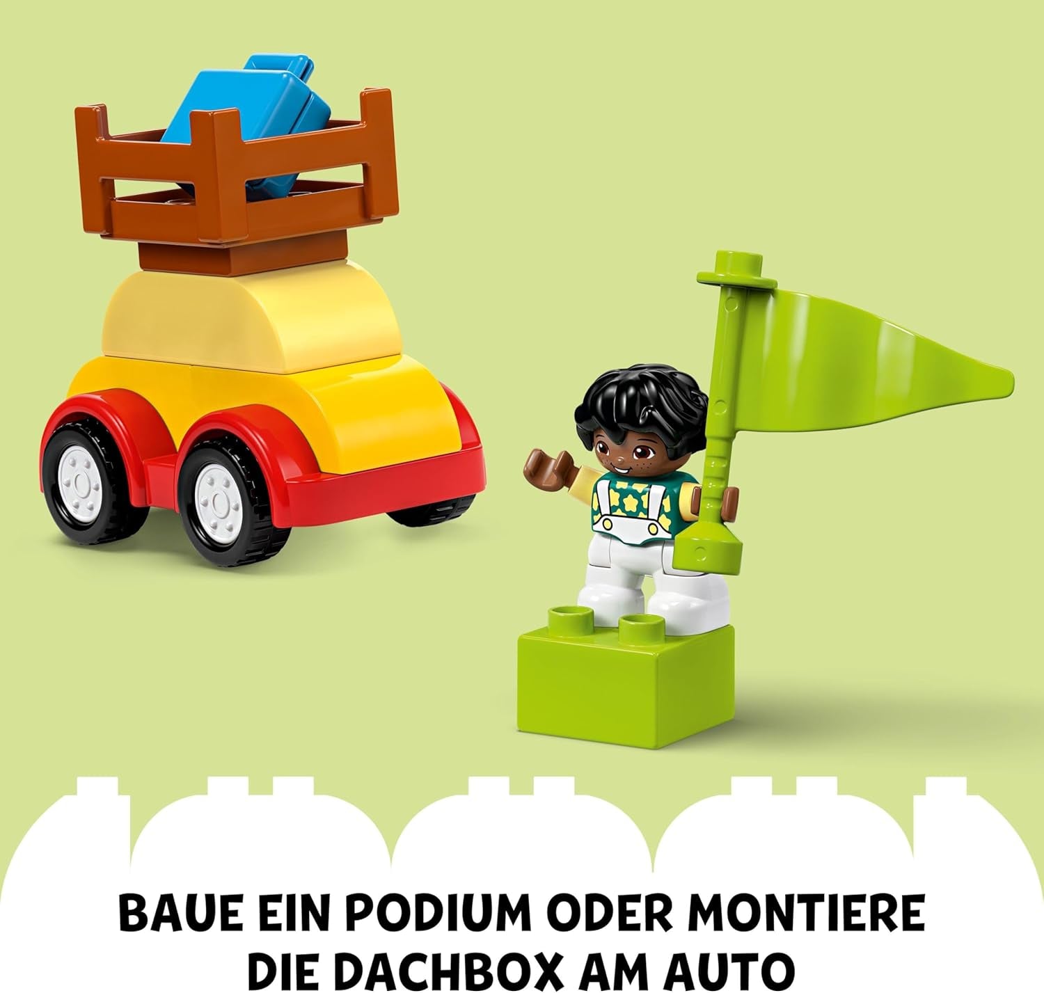 LEGO DUPLO Classic Stavebnice Auta a náklaďáky, Hrací sada s vozidly pro děti od 1,5 roku, Kreativní výuková hračka, Auto a závodní sada 10439 Stavebnic Besuche den LEGO-Store