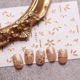 JMEOWIO Nálepka na nehty Blumen Glitzer 9 Blatt Nálepka na nehty Selbtklebend Nagelaufkleber Frühling Letní Blumen Dekoration Nageldesign Zubehör