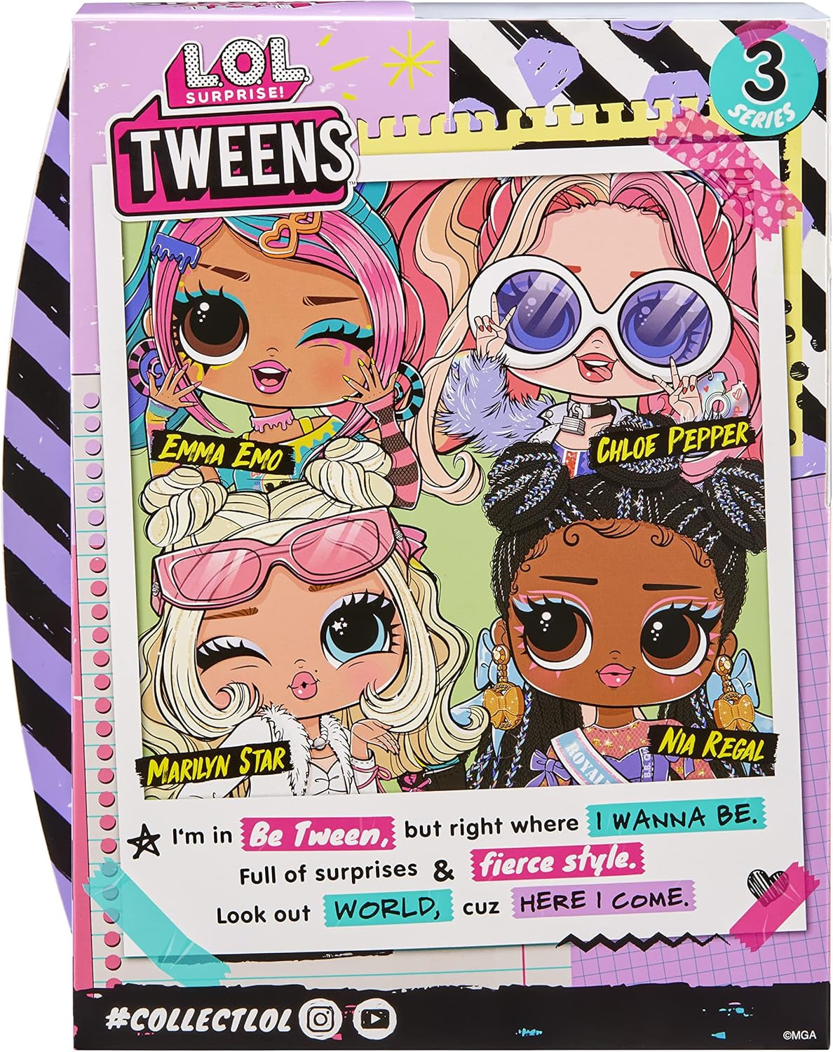 LOL Překvapení! Tweens Fashion Doll Series 3 - Panenka NIA Regal 15 cm s překvapeními: Extravagantní oblečení, doplňky a další. Skvělý sběratelský dárek pro chlapce a dívky 18+ 584087