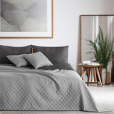 Decoking Přehoz na postel 200 X 220 Cm Grafit Antracit Stříbrně Šedý Oboustranný přehoz snadná údržba Axel Postele a deky Besuche den DecoKing-Store