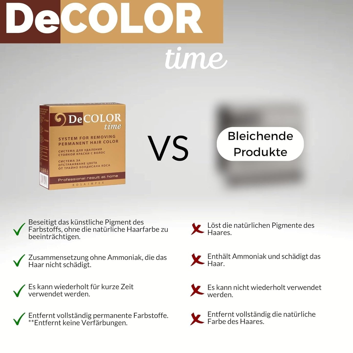 Systém barvení vlasů DeColor Time | odstranění barvení vlasů | přiveďte zpět svou přirozenou barvu vlasů | odstranění lakované barvy | 330 ml barva na vlasy Naty Shop